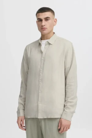 !Solid Camicia Enea misto lino