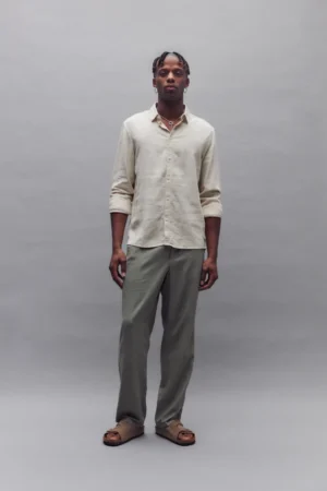 !Solid Camicia Enea misto lino