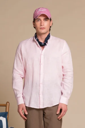 IMPURE Camicia in lino collo Francese