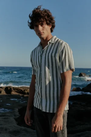 Blend Camicia Aban misto lino